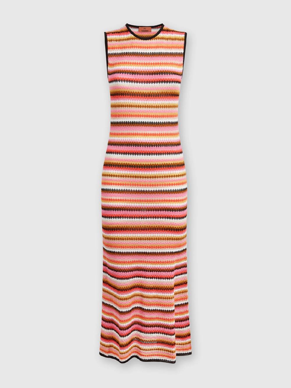 Missoni Abito midi senza maniche in lana e viscosa a righe Fino Al -60%