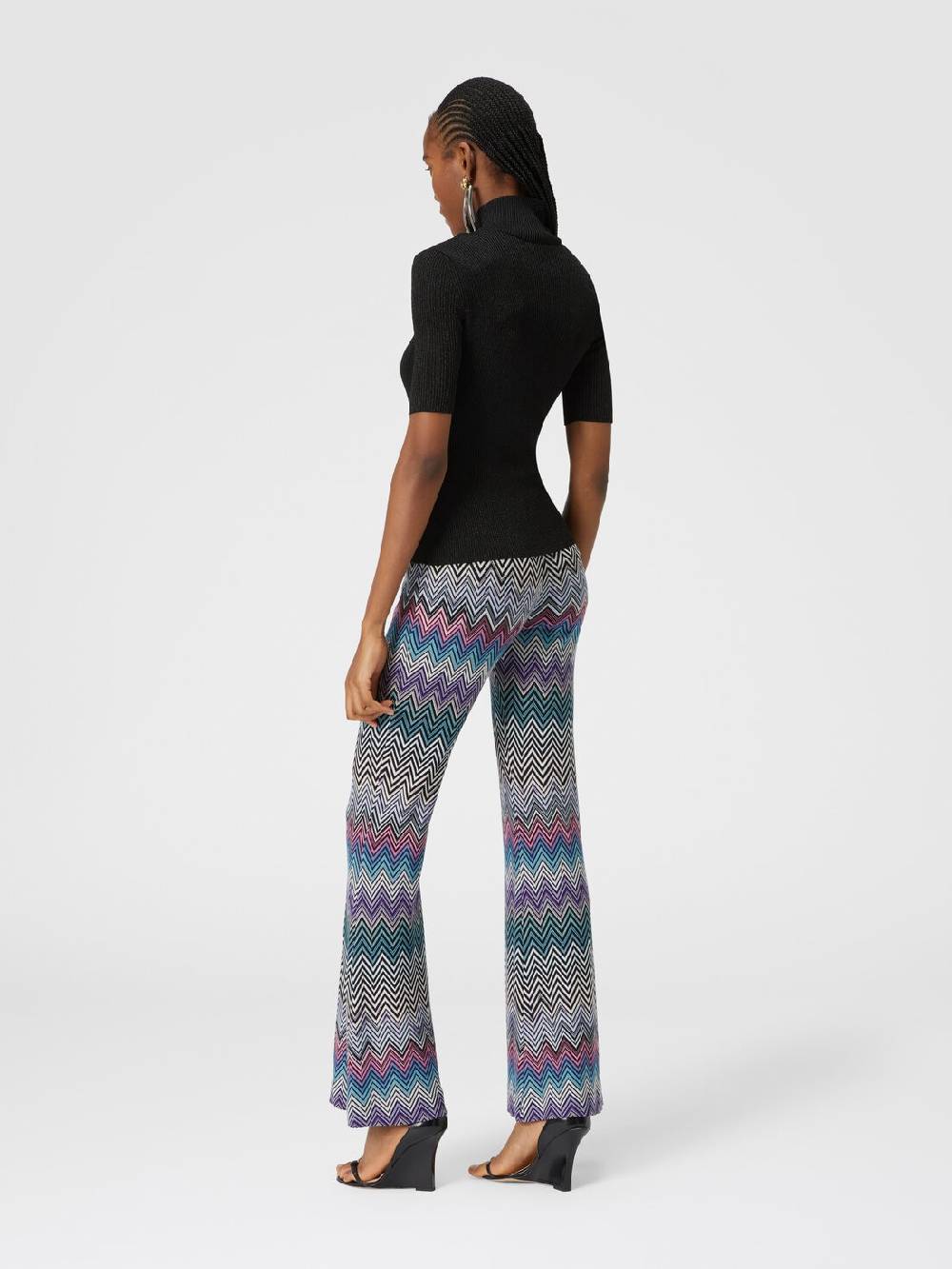 Missoni Pantaloni flare in lana zig zag Shopping Online