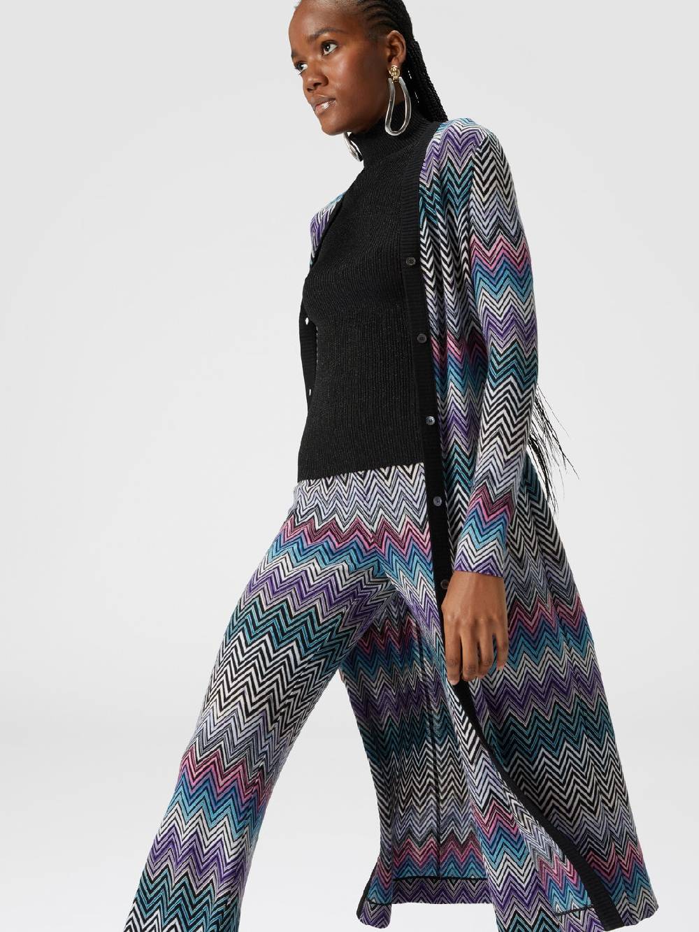 Missoni Pantaloni flare in lana zig zag Shopping Online