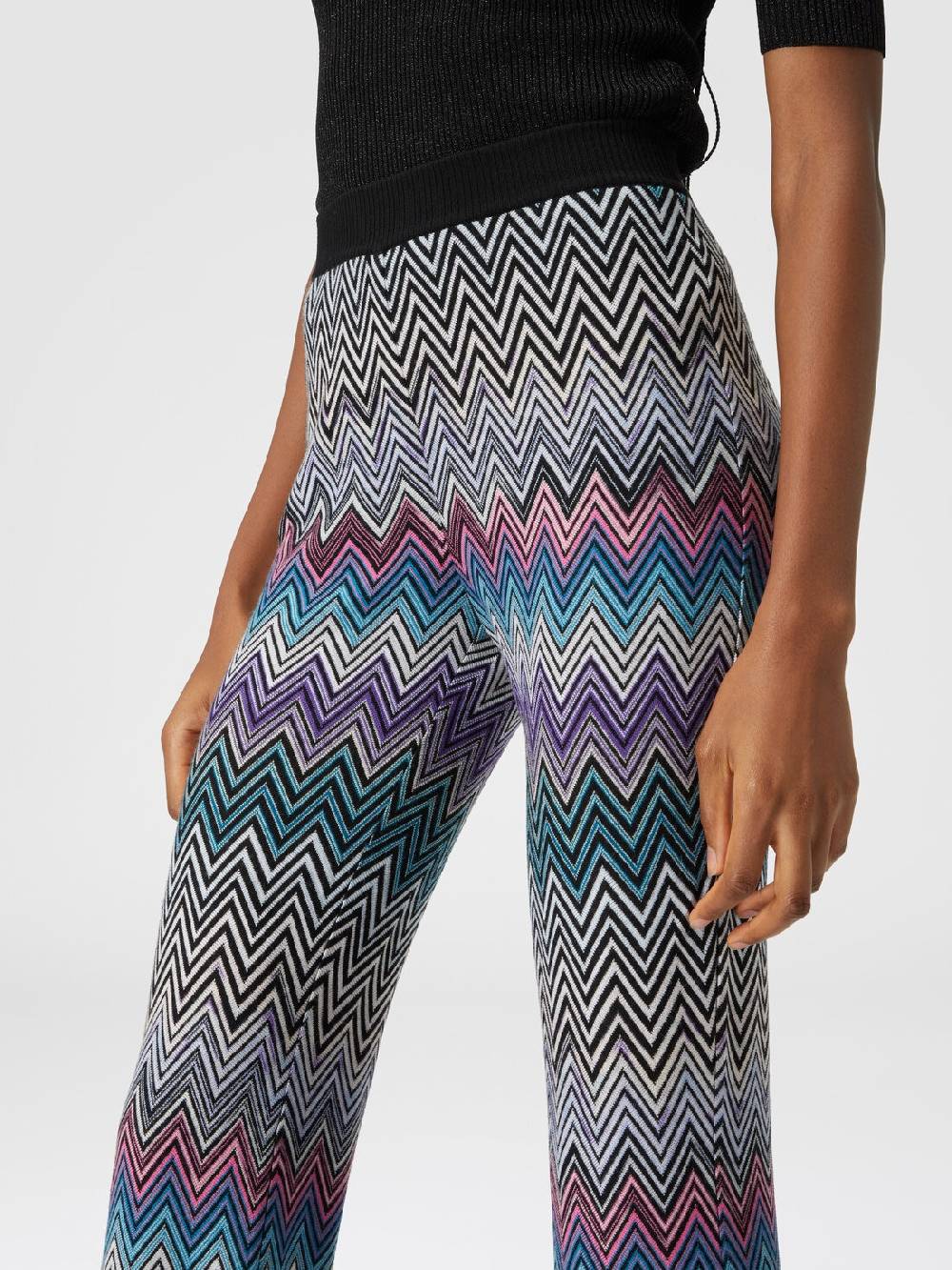 Missoni Pantaloni flare in lana zig zag Shopping Online