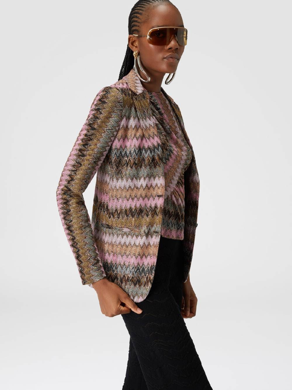 Missoni Blazer in maglia di viscosa chevron lamé Affare Del Giorno