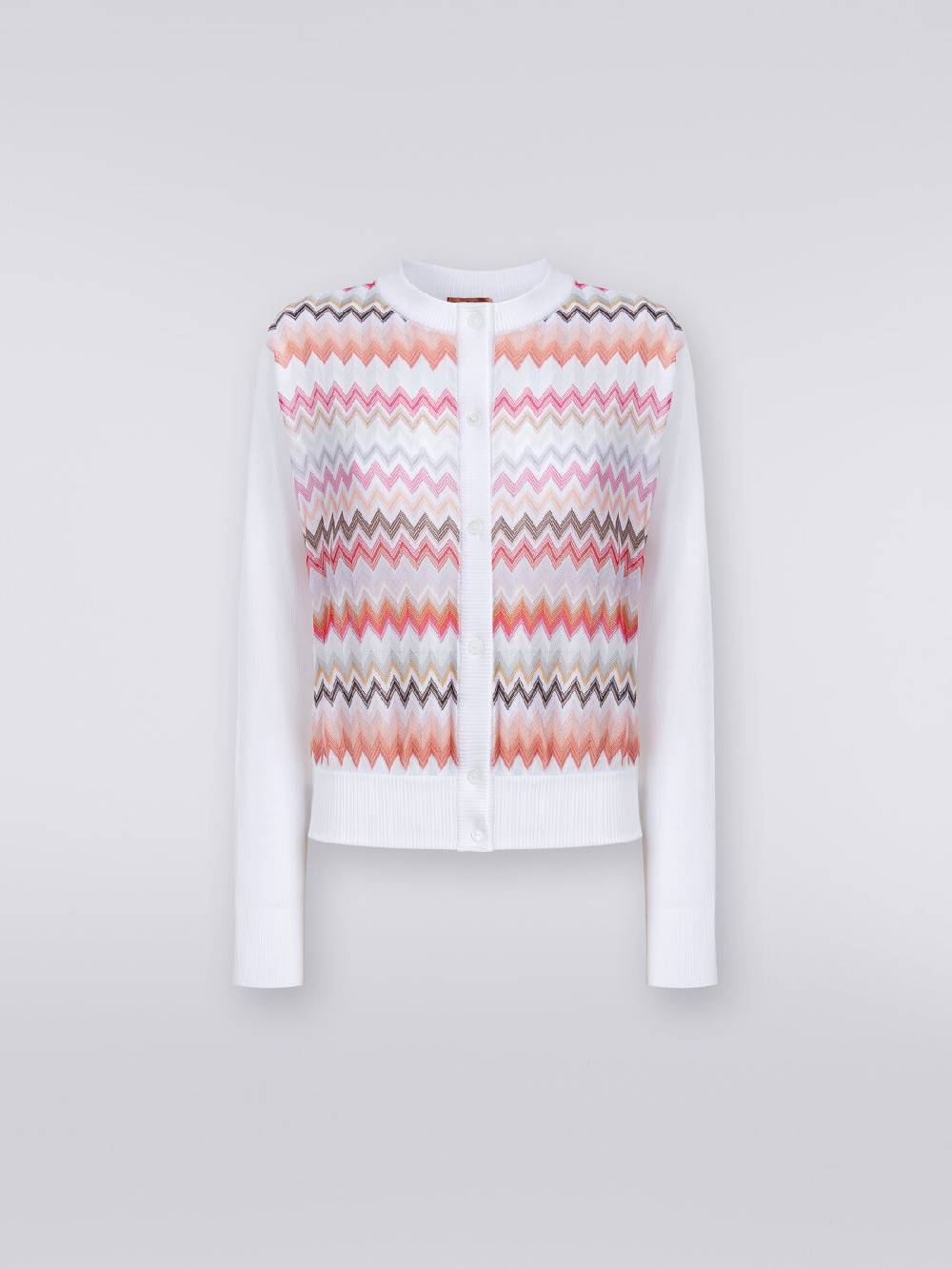 Missoni Cardigan corto in viscosa chevron Sconto