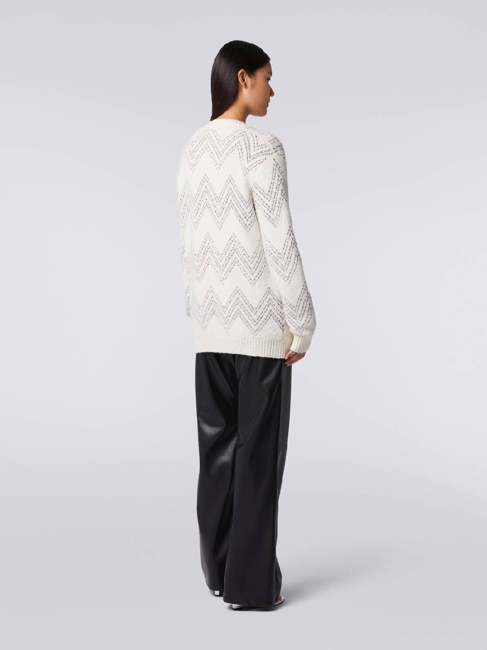 Missoni Cardigan oversize in misto cotone zig zag In Vendita