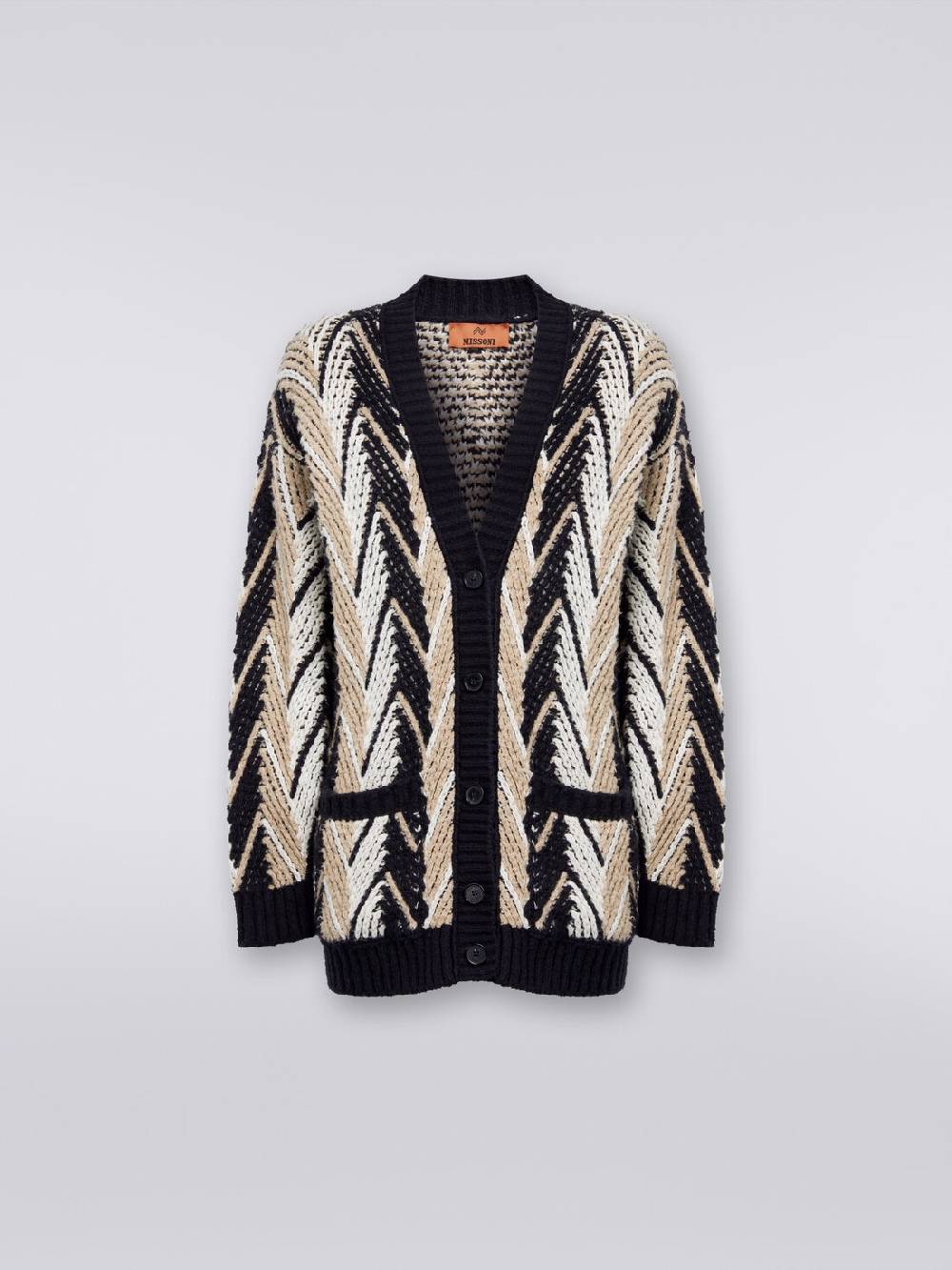 Missoni Cardigan in misto cotone zig zag Saldi