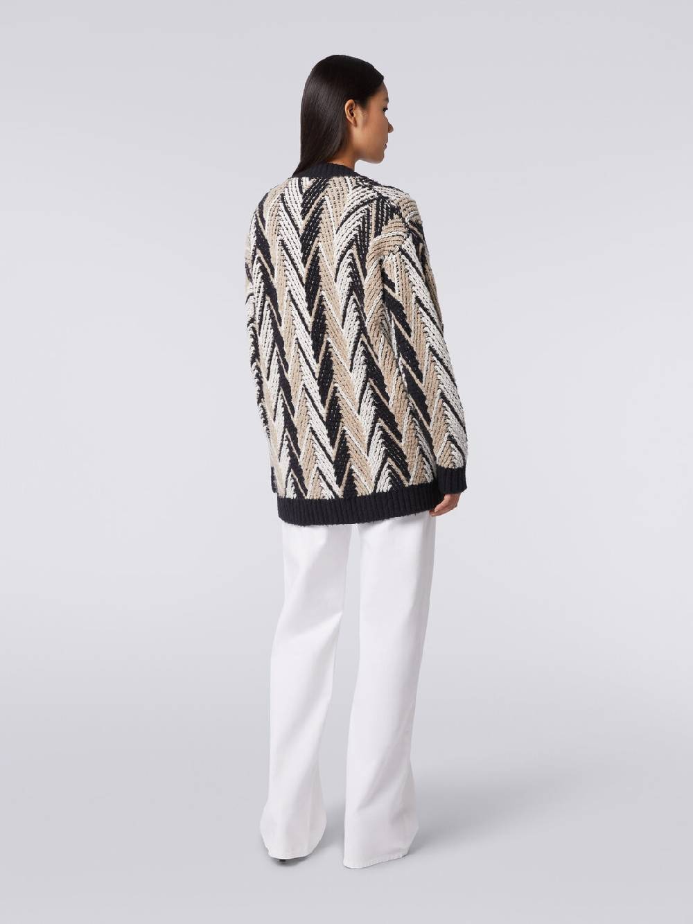 Missoni Cardigan in misto cotone zig zag Saldi