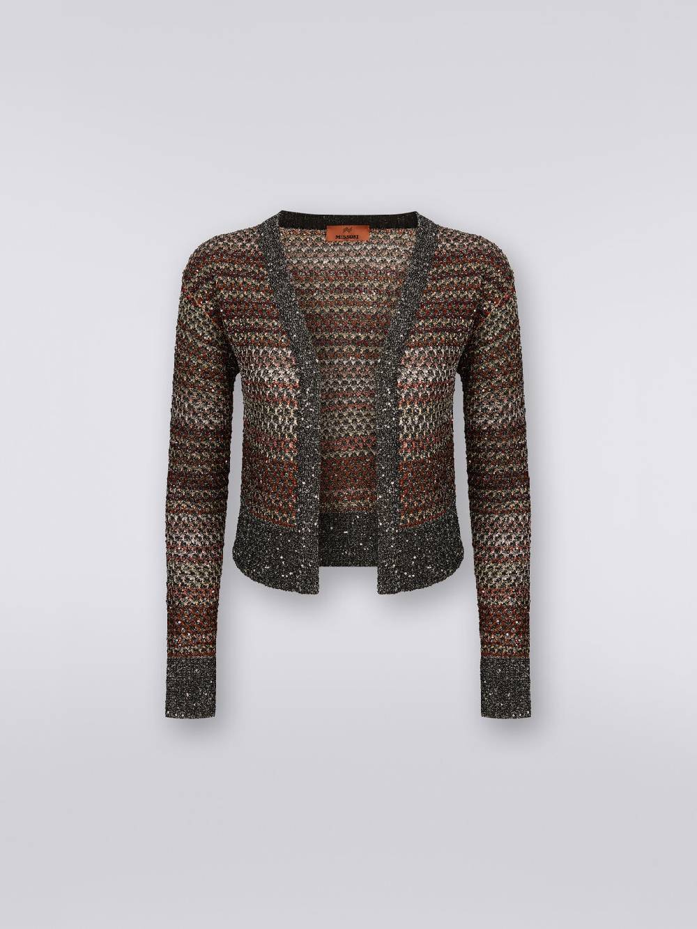 Missoni Cardigan corto in maglia a rete con paillettes Online