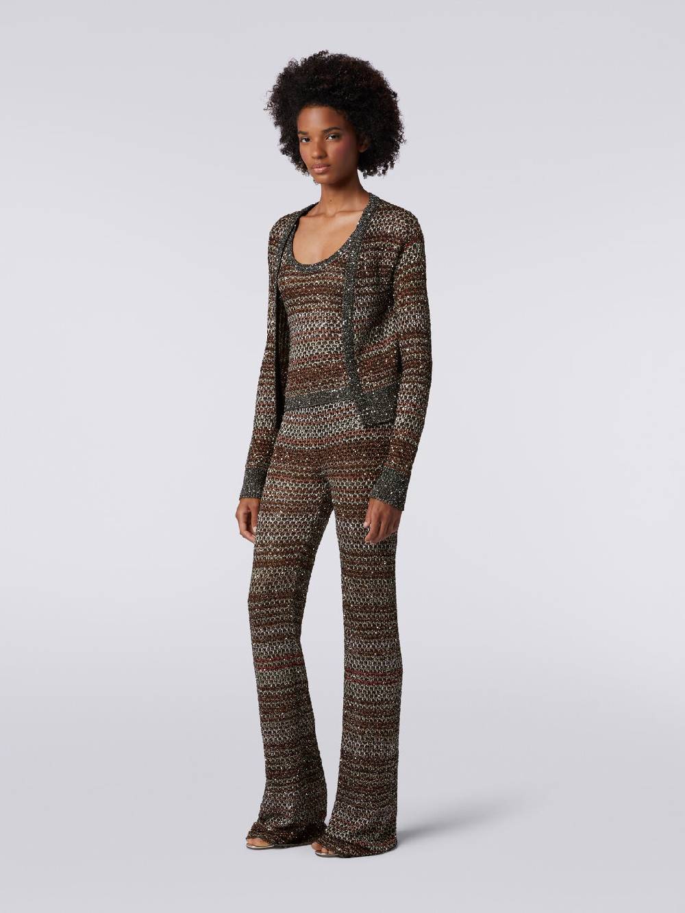 Missoni Cardigan corto in maglia a rete con paillettes Online