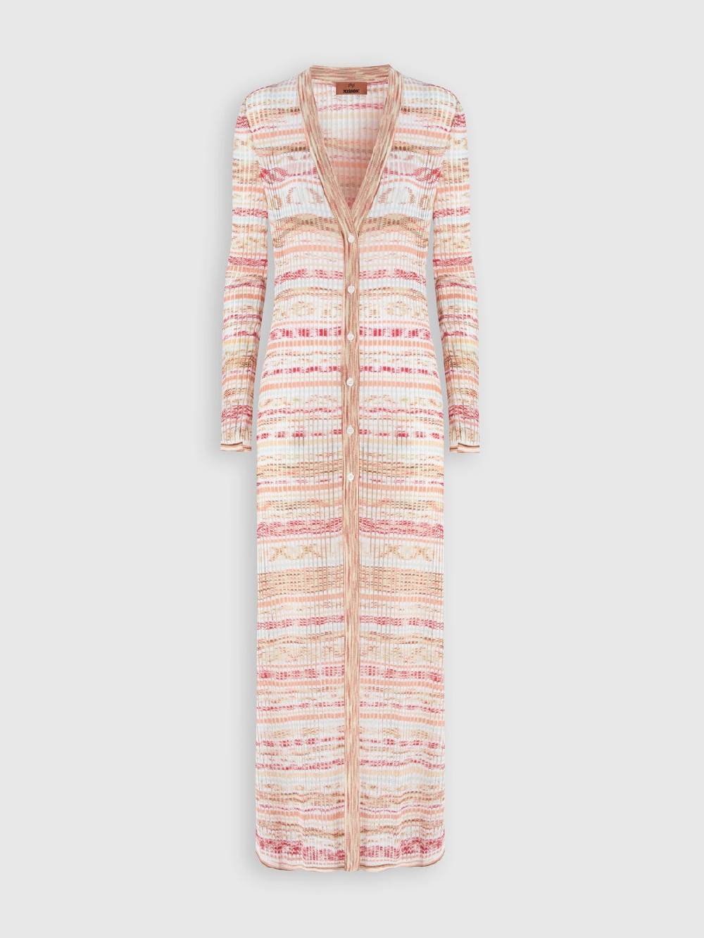 Missoni Cardigan lungo a costine in viscosa fiammata Hotsell