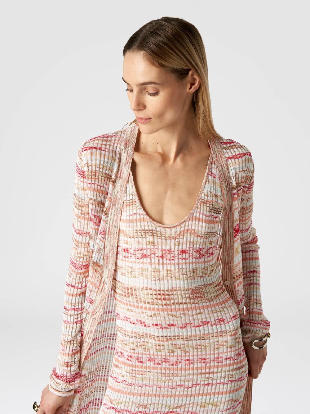 Missoni Cardigan lungo a costine in viscosa fiammata Hotsell