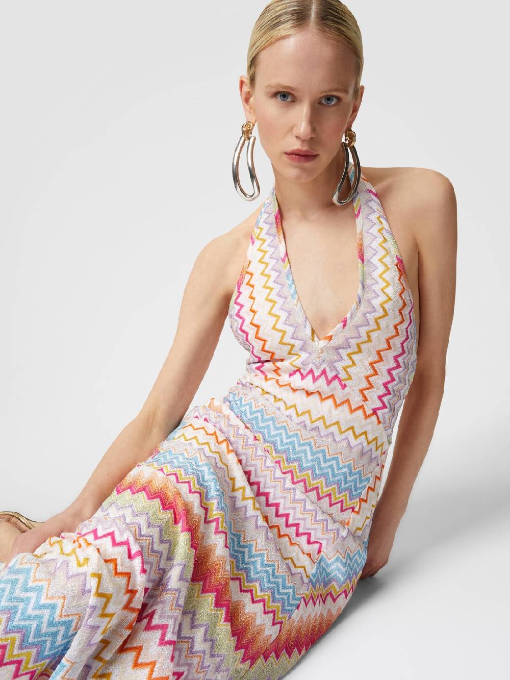 Missoni Abito lungo in viscosa zig zag con lurex I Più Venduti