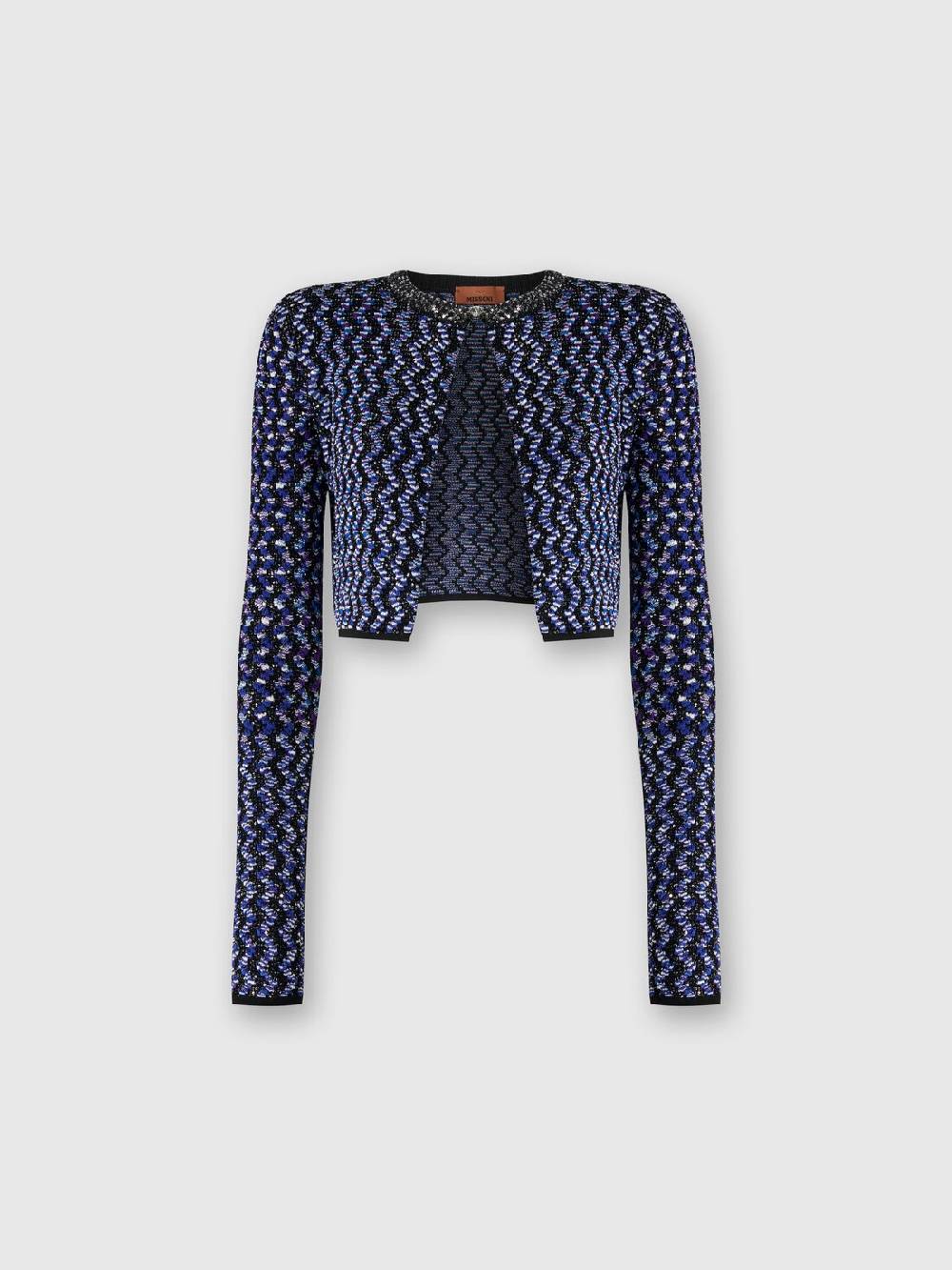 Missoni Cardigan zig zag goffrato con paillettes Vendite Flash