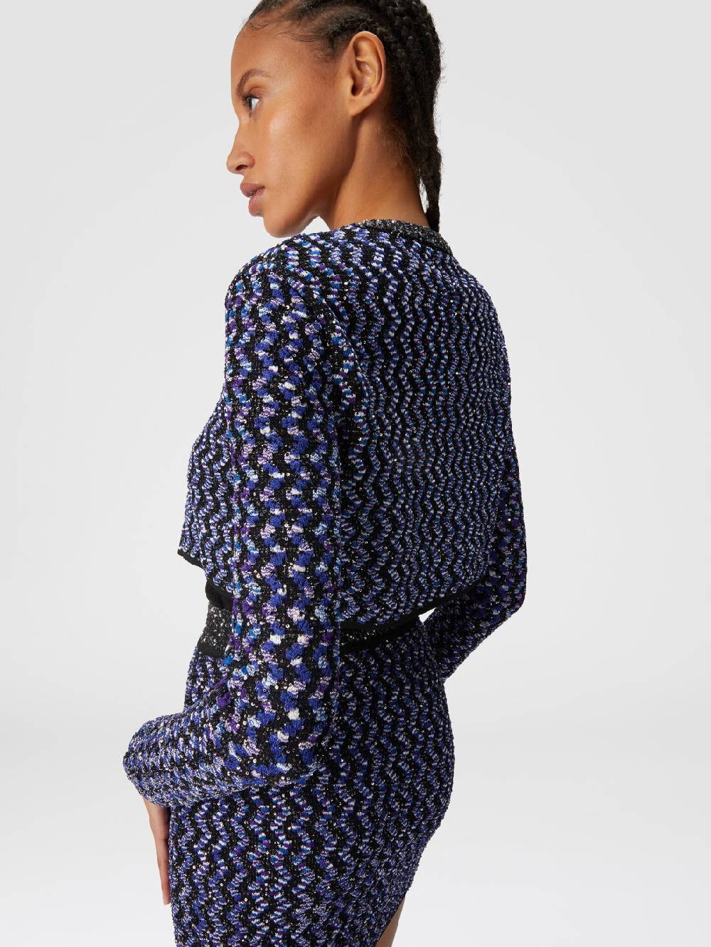 Missoni Cardigan zig zag goffrato con paillettes Vendite Flash