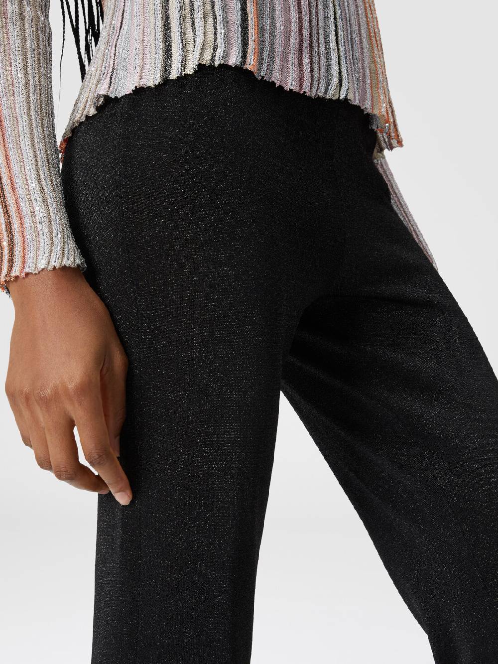 Missoni Pantaloni dritti in viscosa effetto glitter Nuova