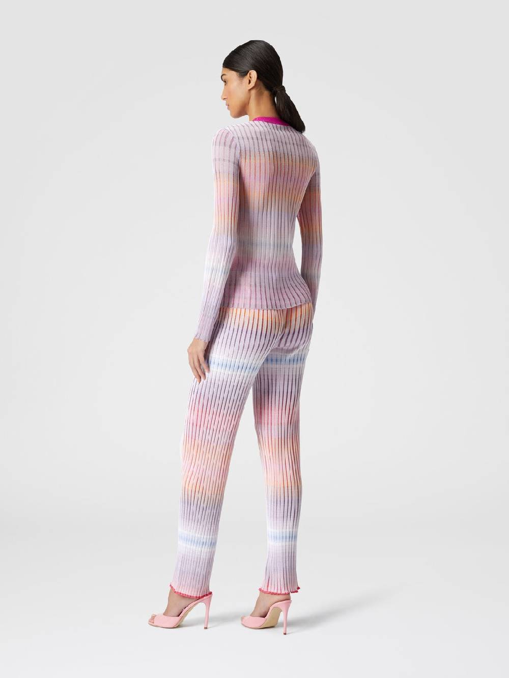 Missoni Pantaloni dritti in viscosa a coste Italy
