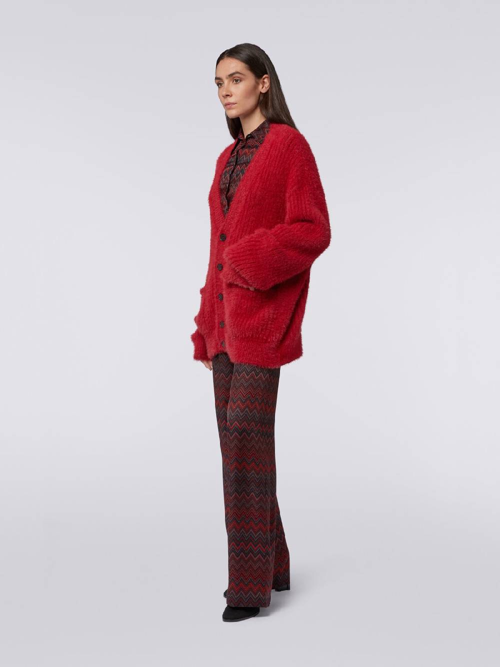 Missoni Cardigan oversize in misto lana effetto pelo 2025