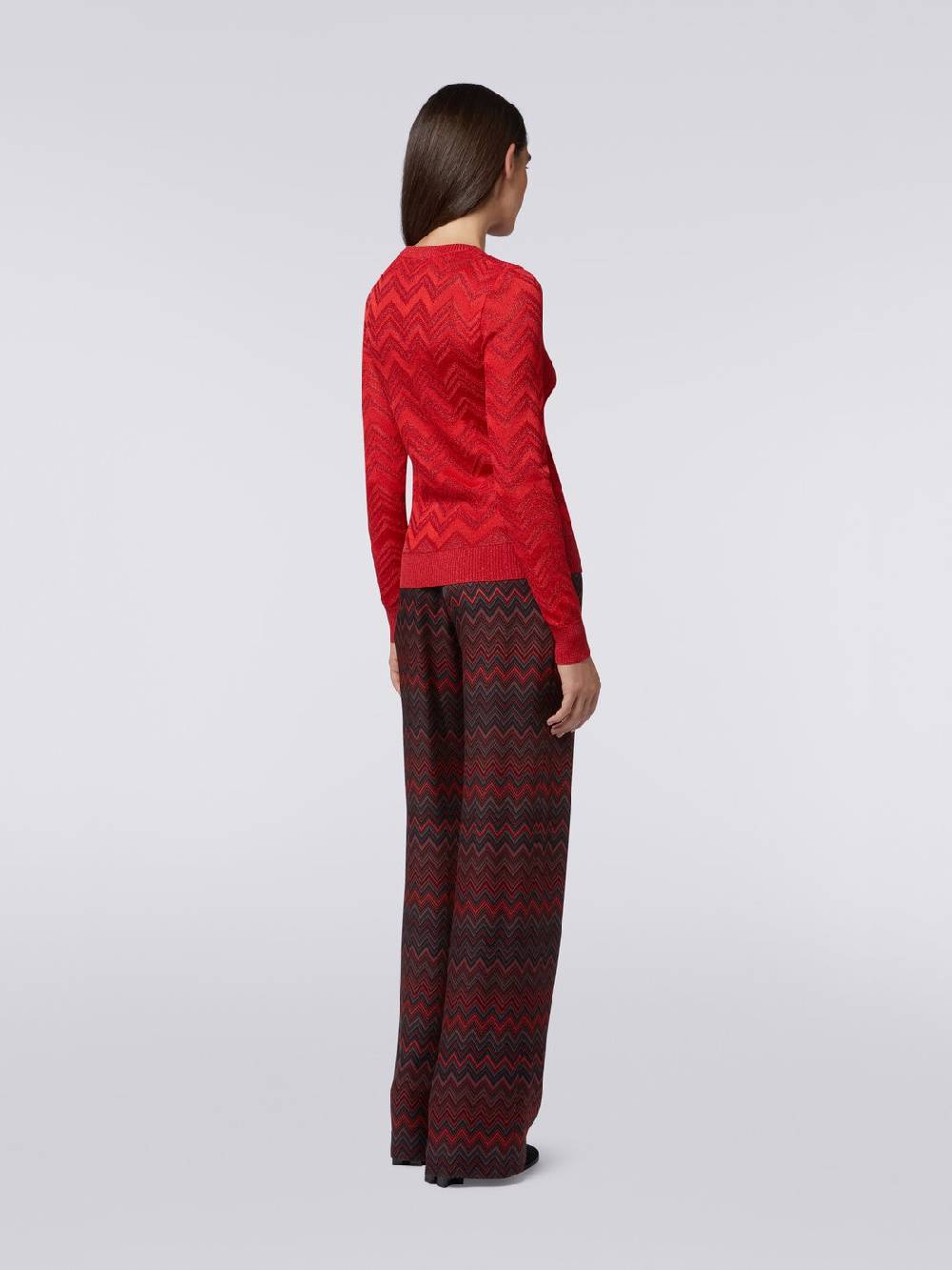 Missoni Cardigan in maglia zig zag tonale con lurex In Linea