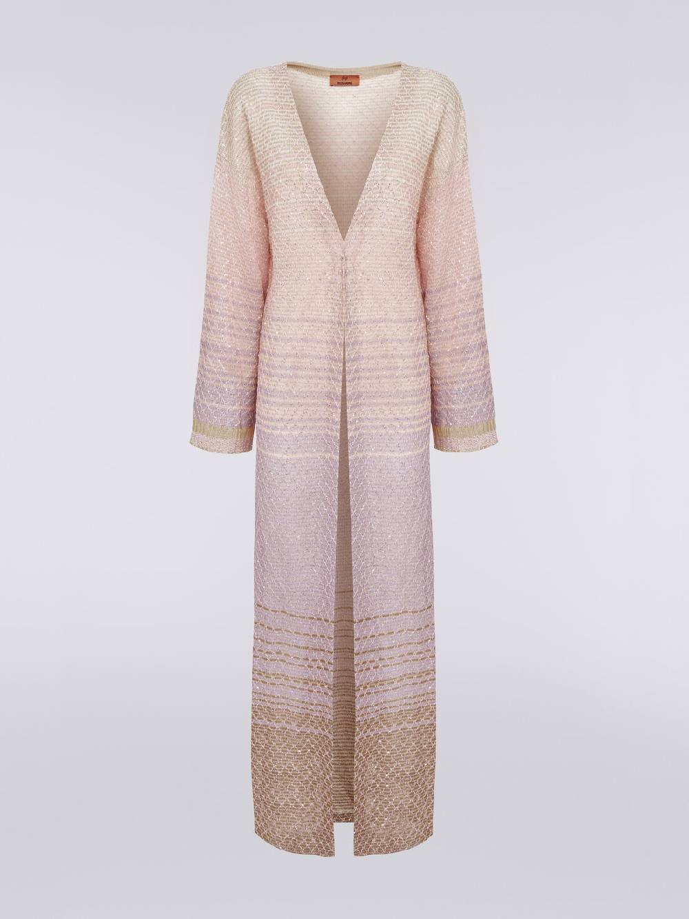 Missoni Cardigan lungo in maglia dégradé con paillettes Nuovo