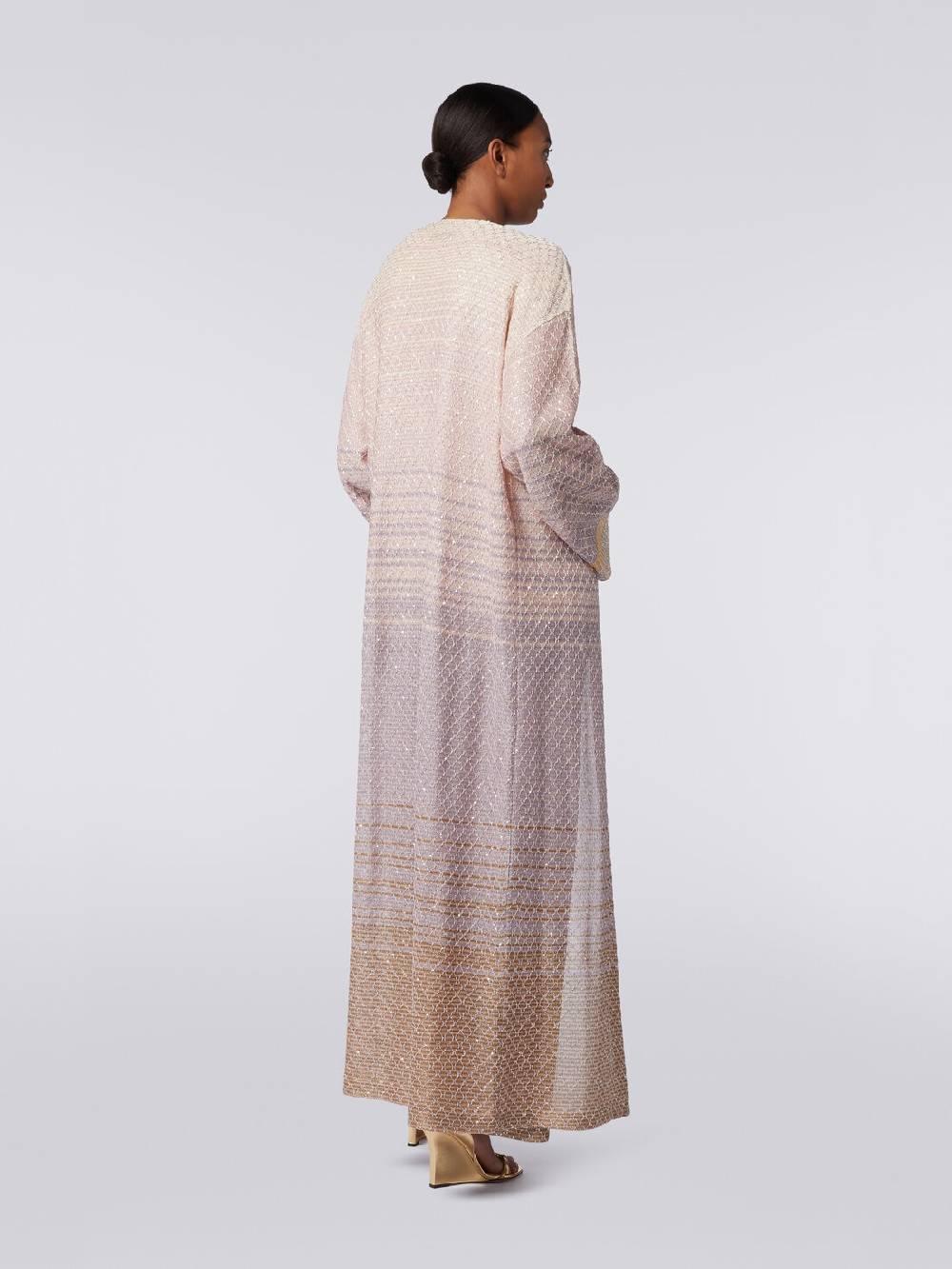 Missoni Cardigan lungo in maglia dégradé con paillettes Nuovo