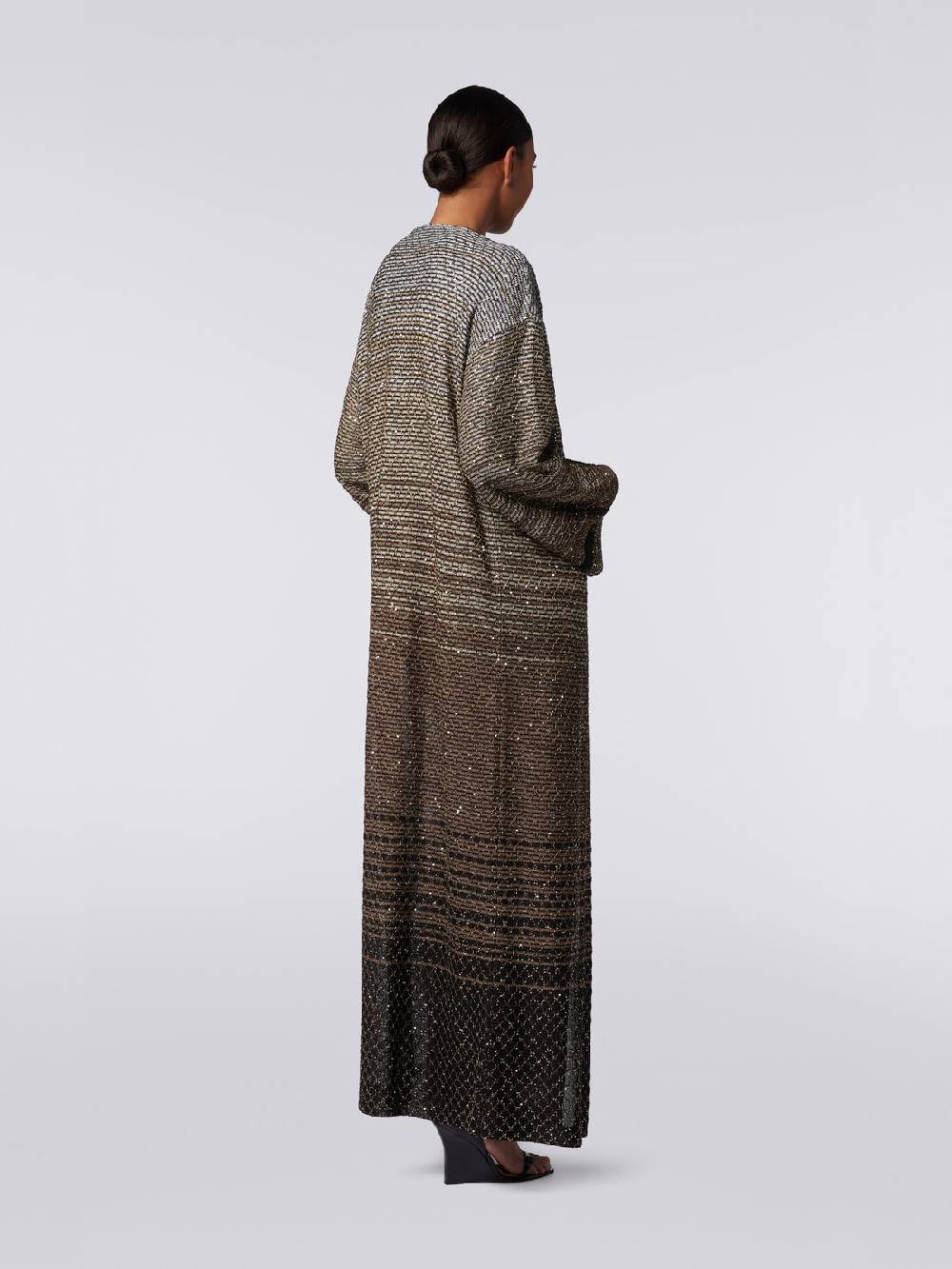 Missoni Cardigan lungo in maglia dégradé con paillettes Vendita
