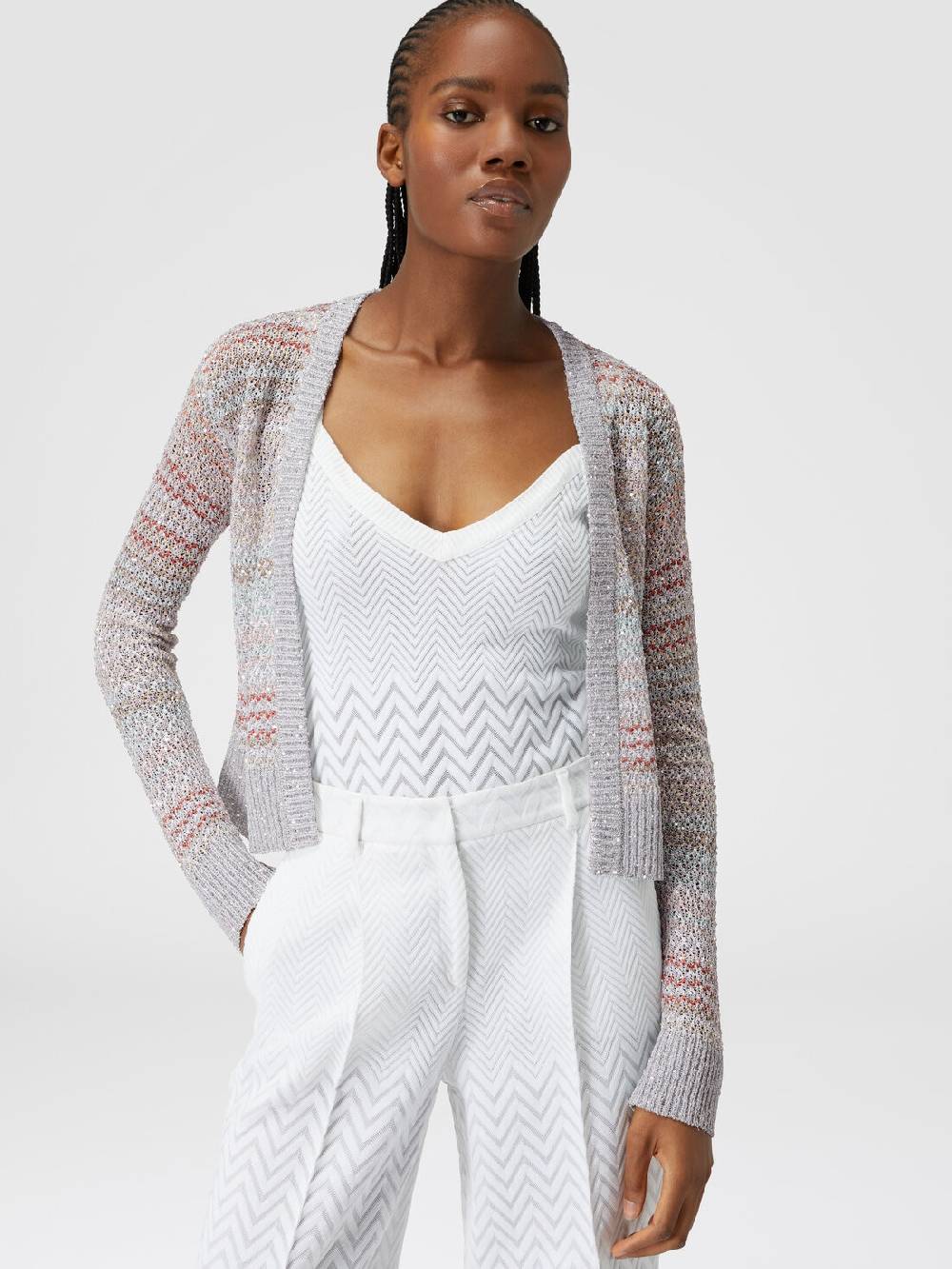 Missoni Cardigan corto in maglia a rete con paillettes Flash Sale