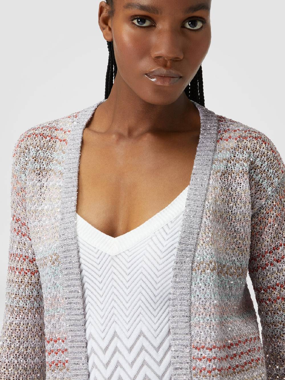 Missoni Cardigan corto in maglia a rete con paillettes Flash Sale