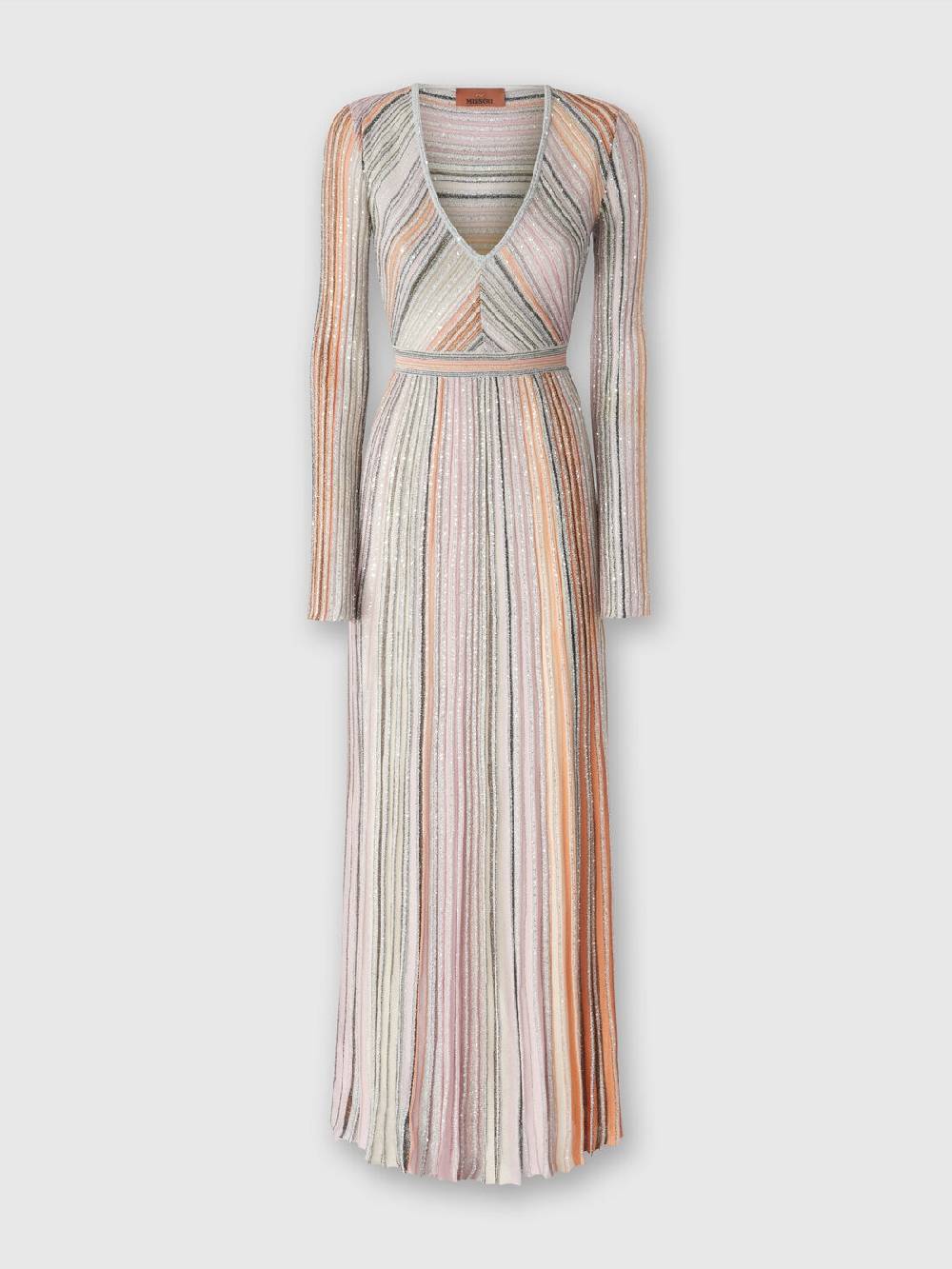 Missoni Abito lungo in maglia plissée lamé Qualità Garantita