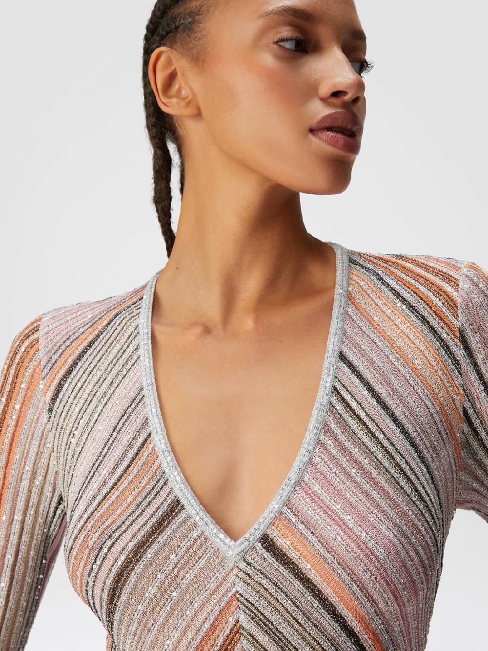 Missoni Abito lungo in maglia plissée lamé Qualità Garantita