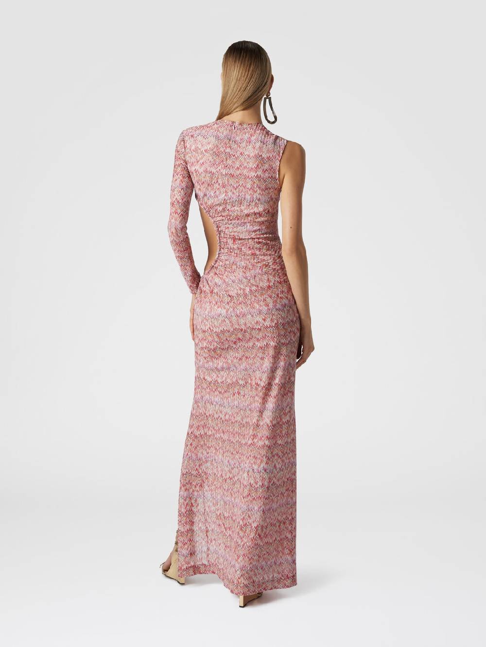 Missoni Abito lungo monospalla con dettaglio cut-out e spacco Vendite stagionali