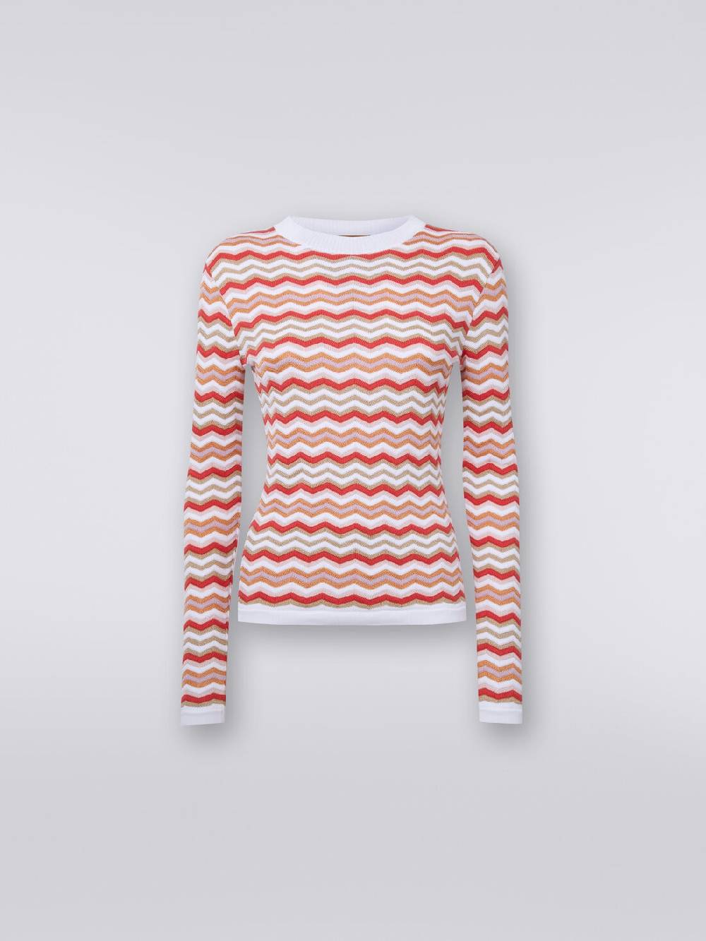 Missoni Pullover girocollo in cotone e viscosa zig zag Promozione Limitata