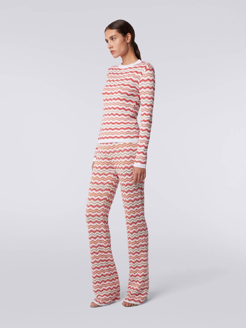 Missoni Pullover girocollo in cotone e viscosa zig zag Promozione Limitata