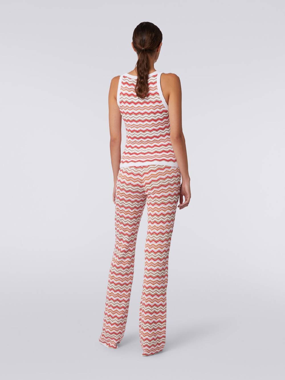 Missoni Canottiera in maglia di cotone e viscosa zig zag Fino Al -60%