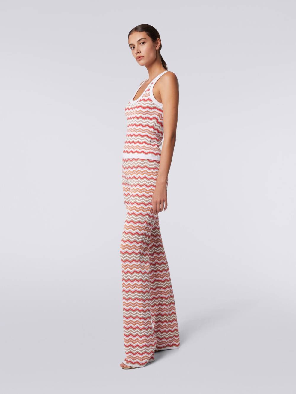 Missoni Pantaloni in maglia di cotone e viscosa zig zag Shopping Online