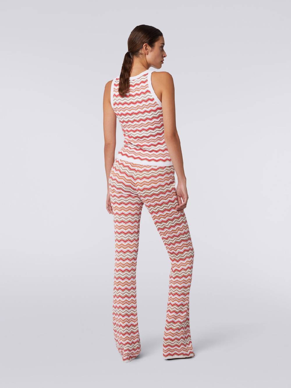 Missoni Pantaloni in maglia di cotone e viscosa zig zag Shopping Online