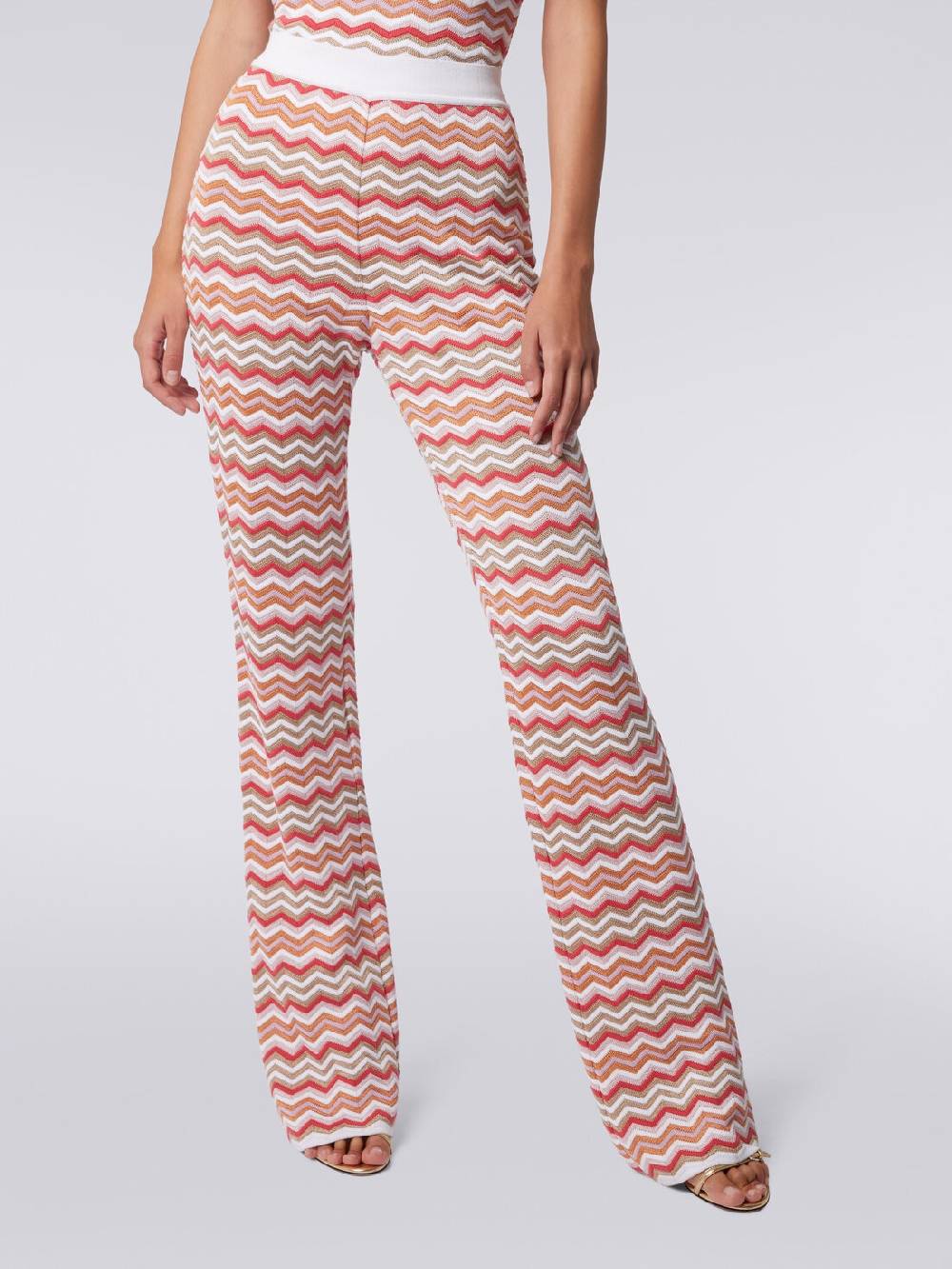Missoni Pantaloni in maglia di cotone e viscosa zig zag Shopping Online