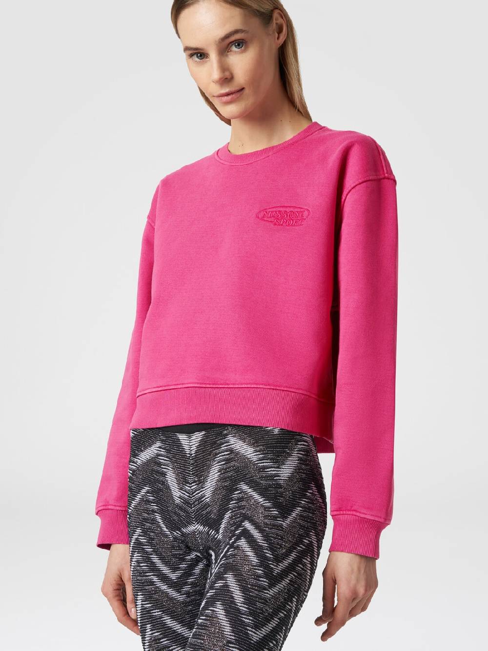 Missoni Felpa girocollo in cotone con logo Sottocosto