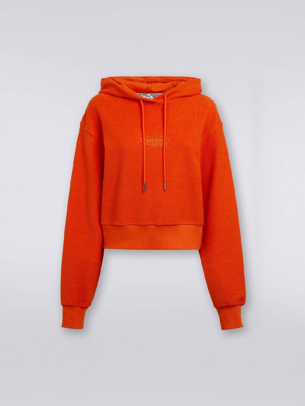 Missoni Felpa garzata crop con cappuccio e logo Convenienza