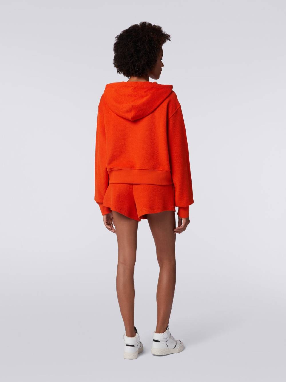 Missoni Felpa garzata crop con cappuccio e logo Convenienza