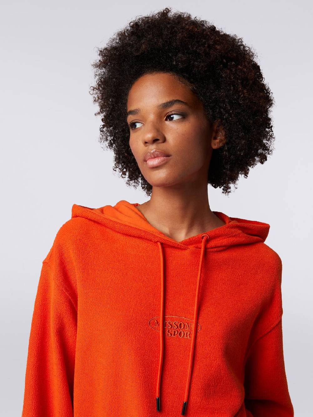 Missoni Felpa garzata crop con cappuccio e logo Convenienza