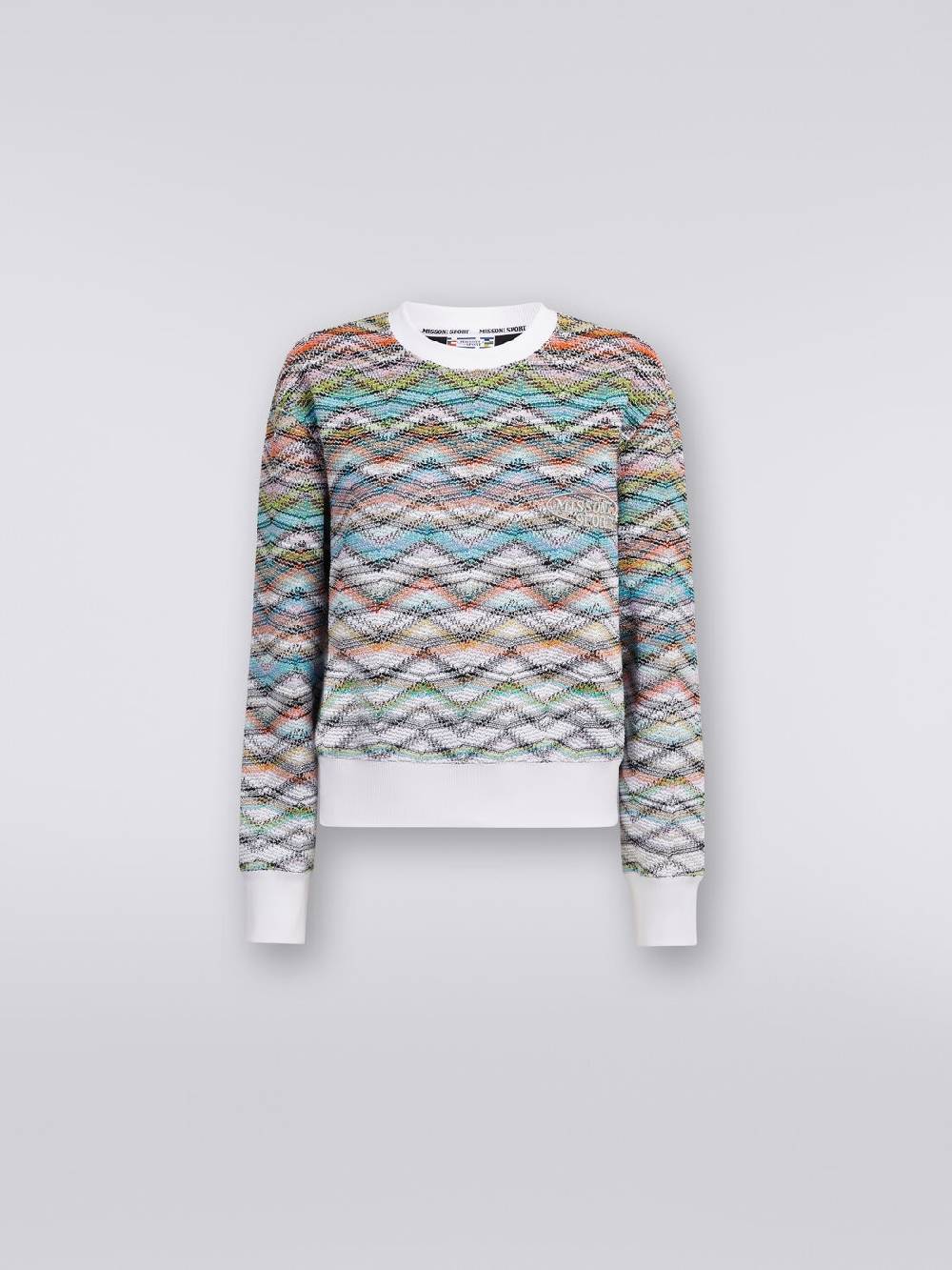 Missoni Felpa girocollo in maglia con lurex e logo Novità