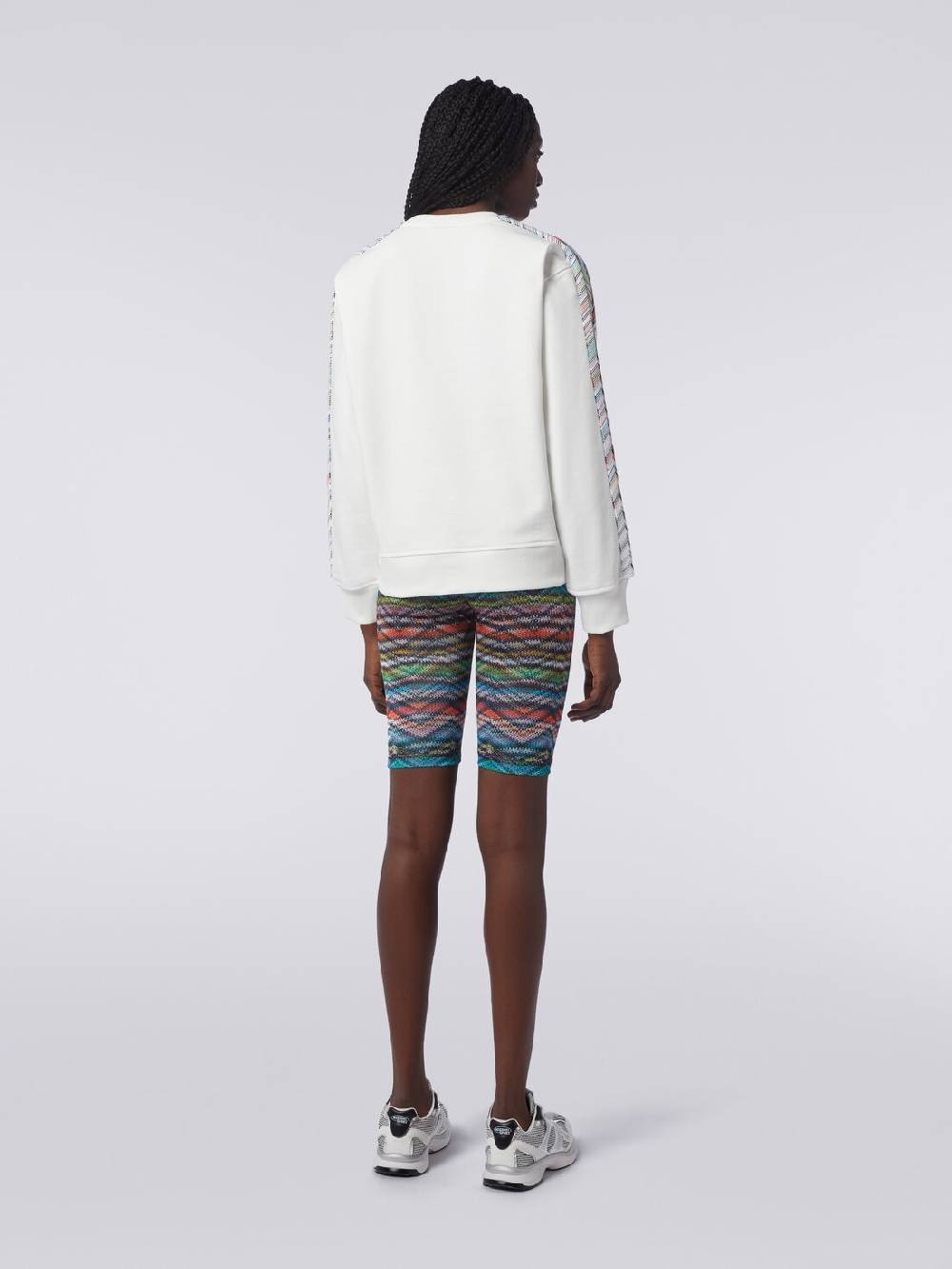 Missoni Felpa girocollo con logo e dettagli in maglia Sconto