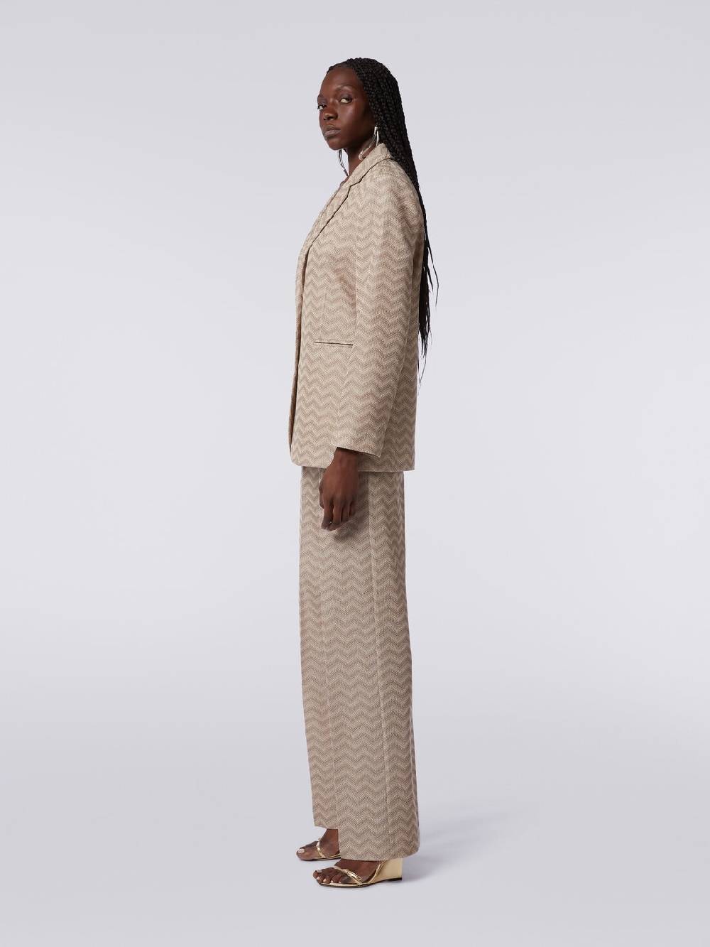 Missoni Blazer monopetto in cotone chevron Economico