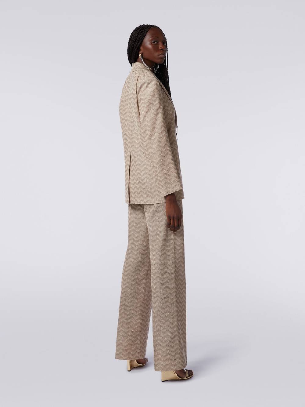 Missoni Blazer monopetto in cotone chevron Economico