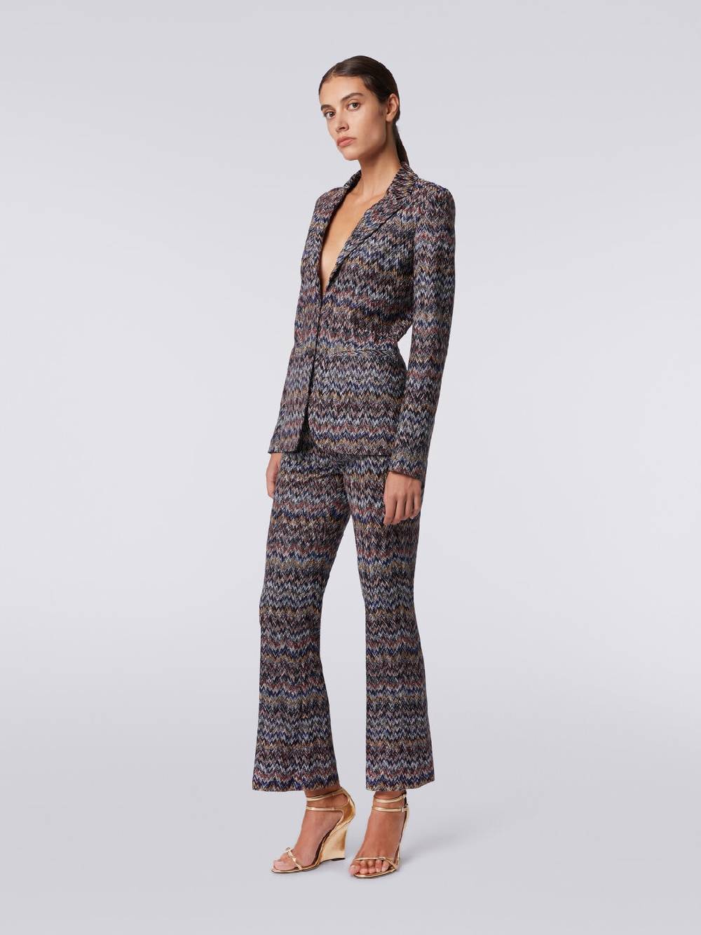 Missoni Blazer in misto viscosa zig zag con lurex Outlet