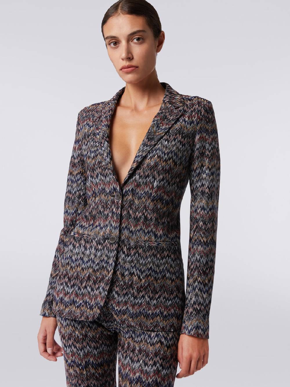 Missoni Blazer in misto viscosa zig zag con lurex Outlet
