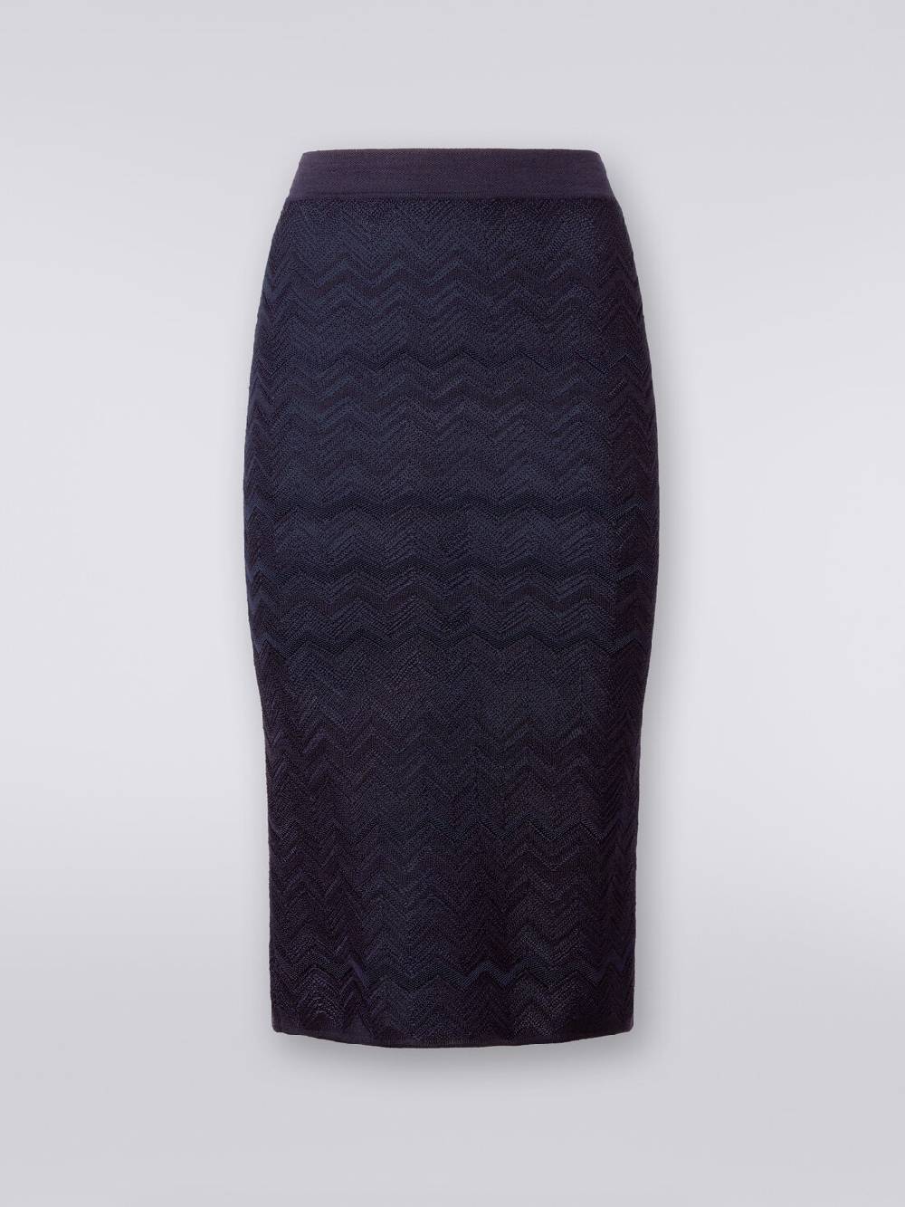Missoni Gonna midi in viscosa e lana chevron In Vendita