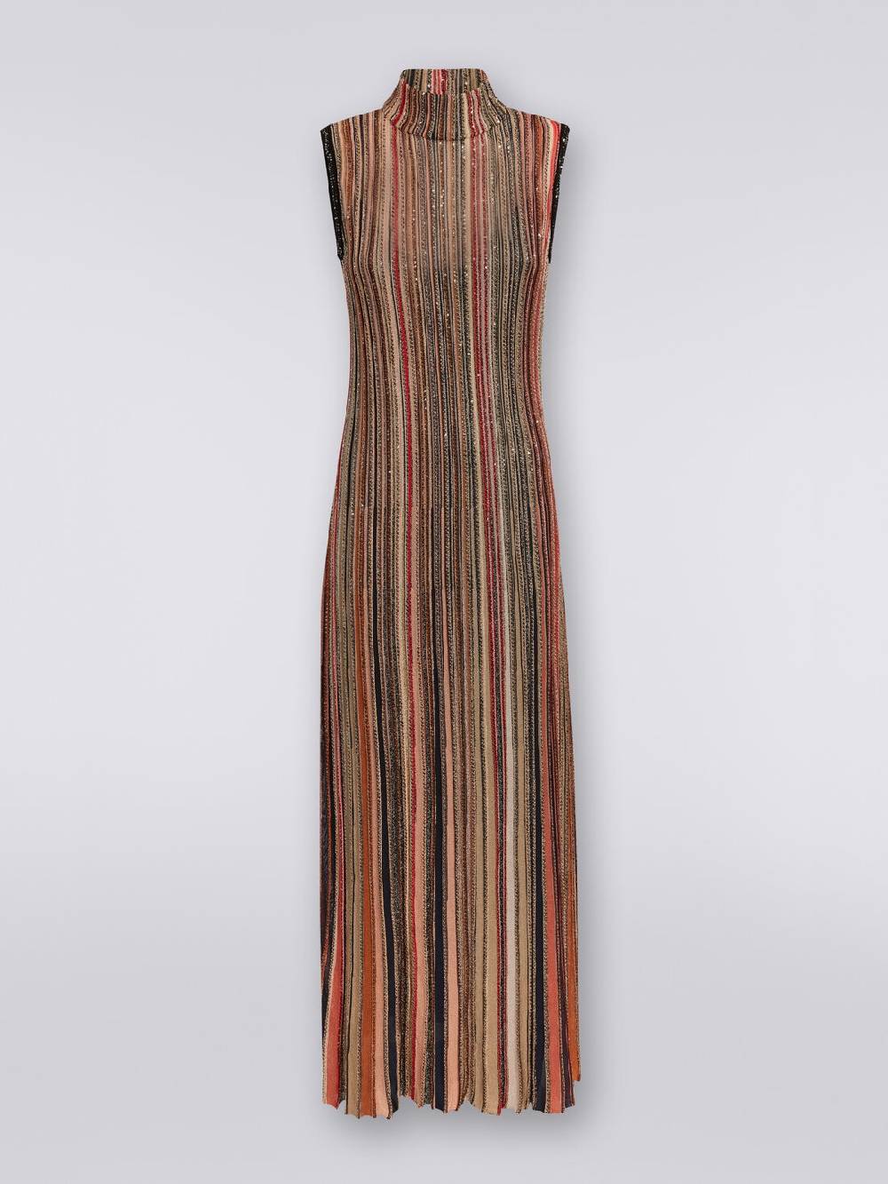 Missoni Abito lungo in maglia a righe verticali con paillettes Offerte