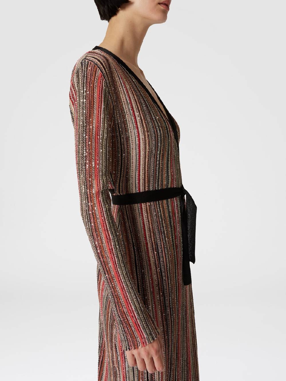 Missoni Abito lungo con chiusura a portafoglio e paillettes Hotsell