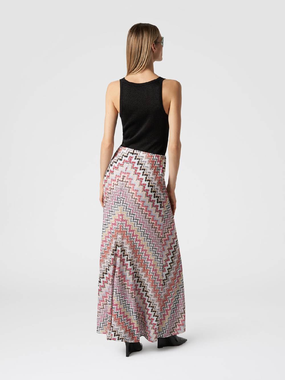Missoni Gonna lunga in viscosa lamé zig zag Negozio