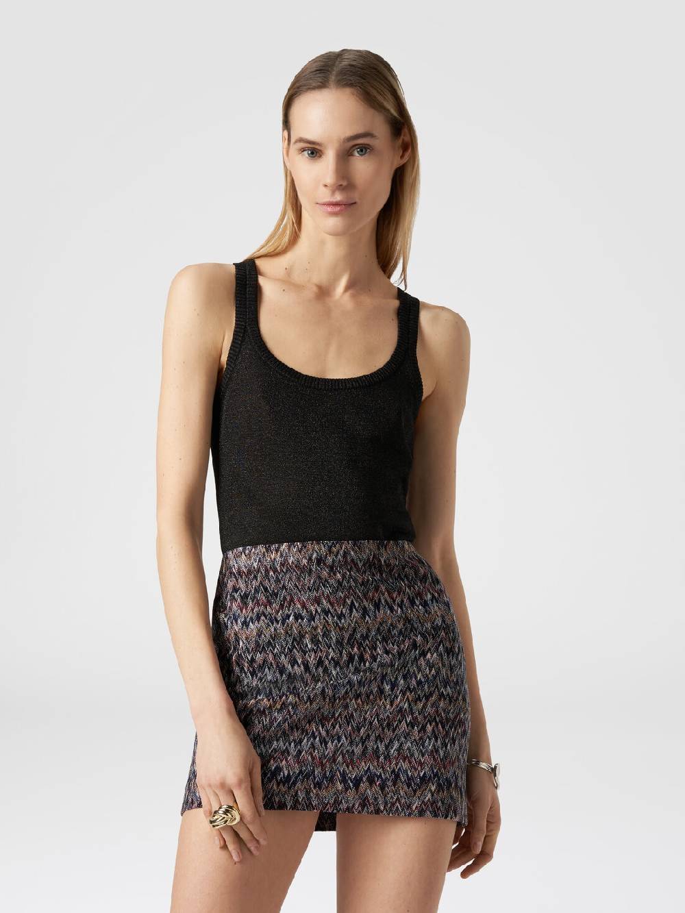 Missoni Minigonna in misto viscosa lamé zig zag Moda
