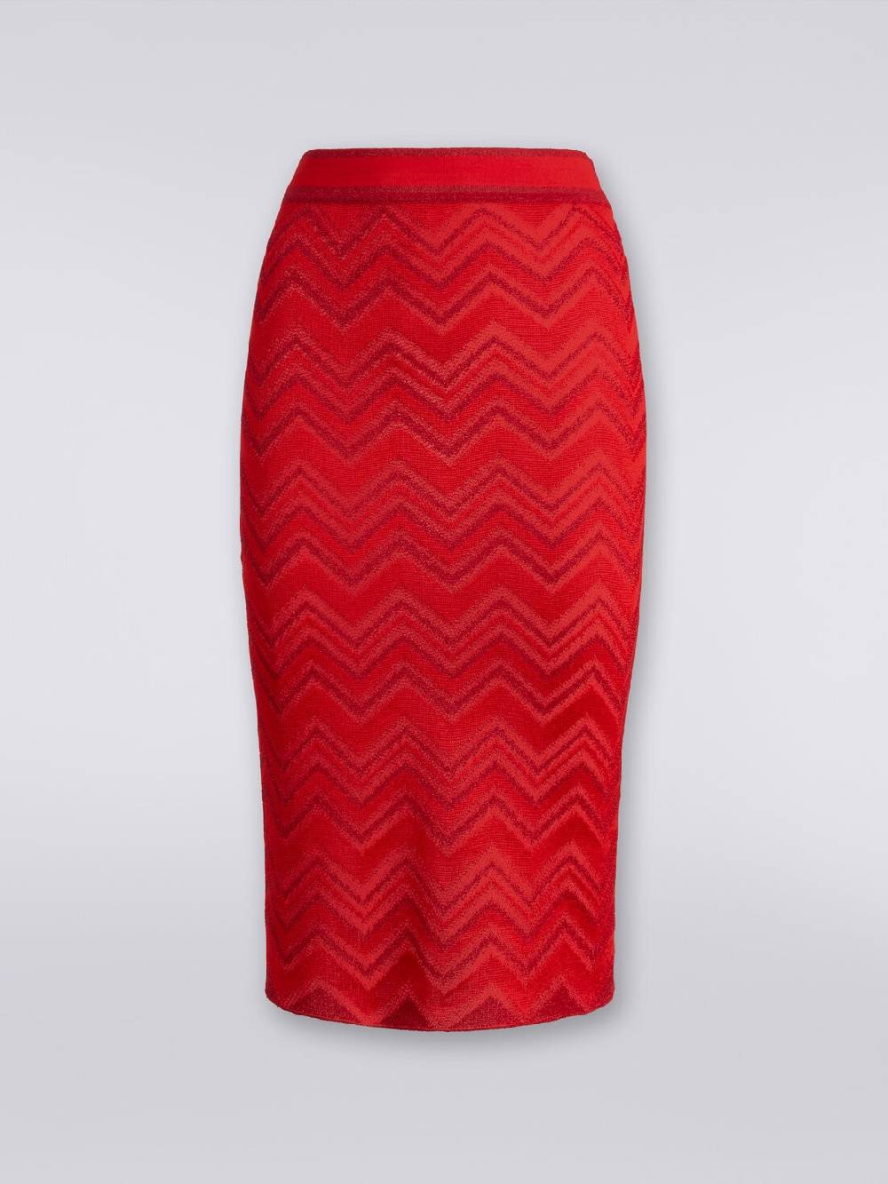 Missoni Gonna longuette in maglia zig zag con lurex 2025